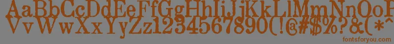 ZaiDrukarniaakademiikrakowskiej1674 Font – Brown Fonts on Gray Background