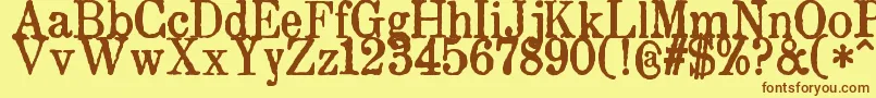 ZaiDrukarniaakademiikrakowskiej1674 Font – Brown Fonts on Yellow Background