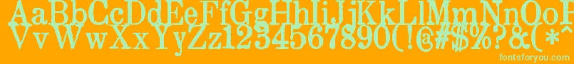 ZaiDrukarniaakademiikrakowskiej1674-Schriftart – Grüne Schriften auf orangefarbenem Hintergrund