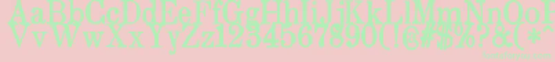 ZaiDrukarniaakademiikrakowskiej1674 Font – Green Fonts on Pink Background