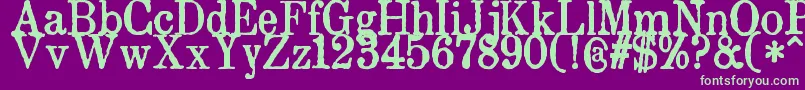 ZaiDrukarniaakademiikrakowskiej1674 Font – Green Fonts on Purple Background