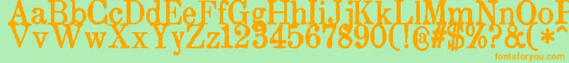 ZaiDrukarniaakademiikrakowskiej1674 Font – Orange Fonts on Green Background