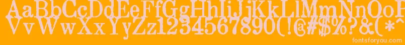 ZaiDrukarniaakademiikrakowskiej1674 Font – Pink Fonts on Orange Background