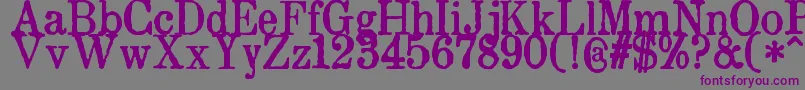 ZaiDrukarniaakademiikrakowskiej1674 Font – Purple Fonts on Gray Background