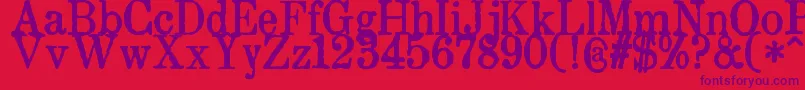 ZaiDrukarniaakademiikrakowskiej1674 Font – Purple Fonts on Red Background