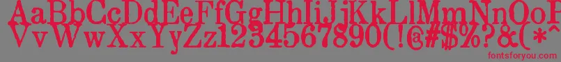 ZaiDrukarniaakademiikrakowskiej1674 Font – Red Fonts on Gray Background