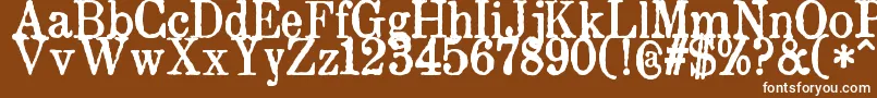 ZaiDrukarniaakademiikrakowskiej1674 Font – White Fonts on Brown Background