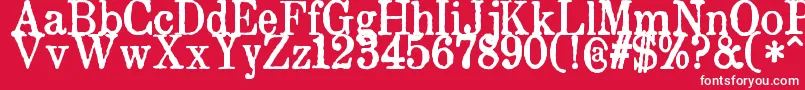 ZaiDrukarniaakademiikrakowskiej1674 Font – White Fonts on Red Background