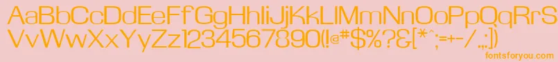 Kasseflfフォントについての詳細 フォントKasseflf – オレンジの文字がピンクの背景にあります。