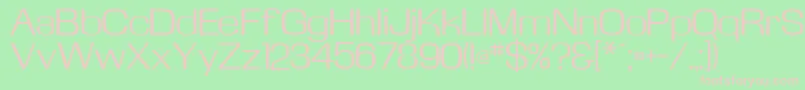 Kasseflf Font – Pink Fonts on Green Background