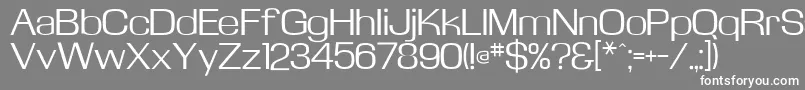 フォントKasseflf – 灰色の背景に白い文字