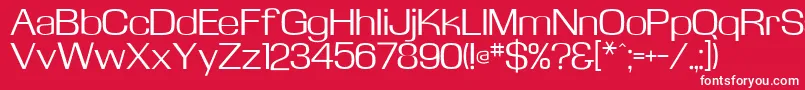 フォントKasseflf – 赤い背景に白い文字