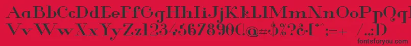 GlamorMediumExtended Font – Black Fonts on Red Background