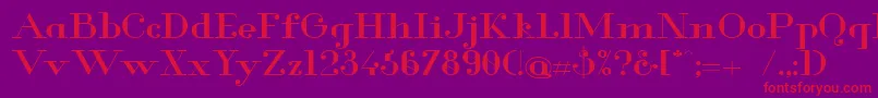 GlamorMediumExtended Font – Red Fonts on Purple Background