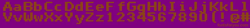 Mono0765 Font – Brown Fonts on Purple Background