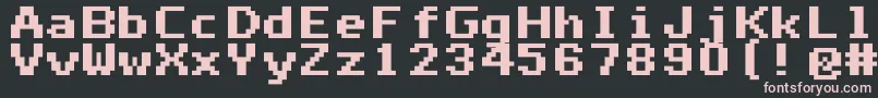 フォントMono0765 – 黒い背景にピンクのフォント