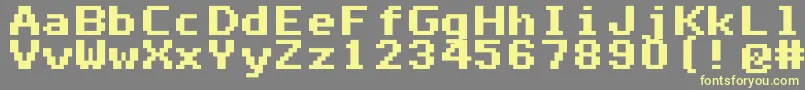 Mono0765 Font – Yellow Fonts on Gray Background