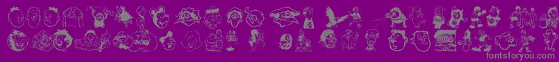 Шрифт Toonsone – серые шрифты на фиолетовом фоне