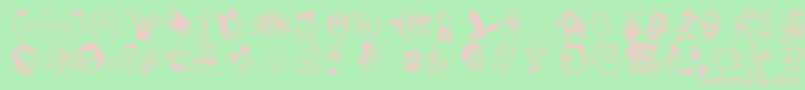 Czcionka Toonsone – różowe czcionki na zielonym tle