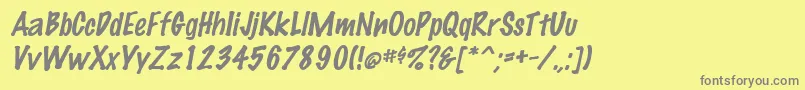 Czcionka MarkingpenItalic – szare czcionki na żółtym tle