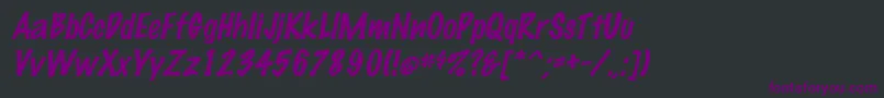 MarkingpenItalic Font – Purple Fonts on Black Background