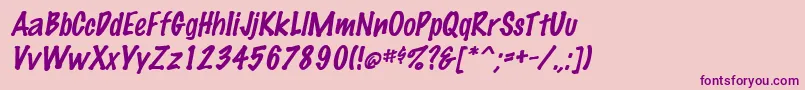 MarkingpenItalic Font – Purple Fonts on Pink Background