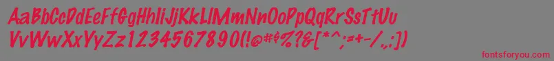 フォントMarkingpenItalic – 赤い文字の灰色の背景