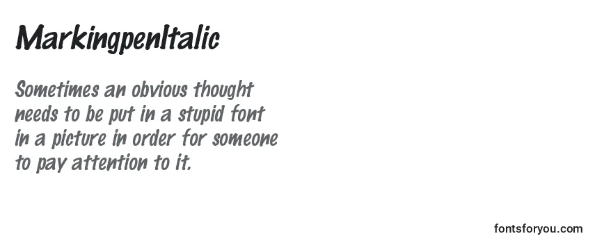 Review of the MarkingpenItalic Font