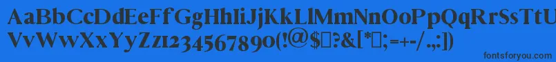Vincentio Font – Black Fonts on Blue Background