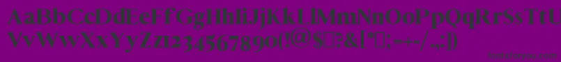 Vincentio-fontti – mustat fontit violetilla taustalla
