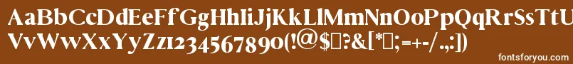 Vincentio Font – White Fonts on Brown Background