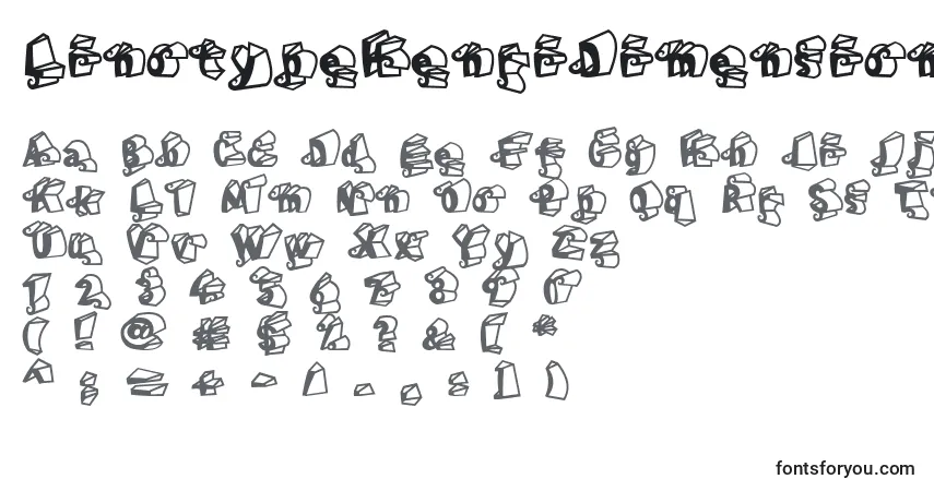 LinotypeHenriDimensions-fontti – aakkoset, numerot, erikoismerkit