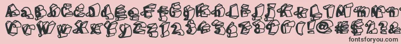 フォントLinotypeHenriDimensions – ピンクの背景に黒い文字