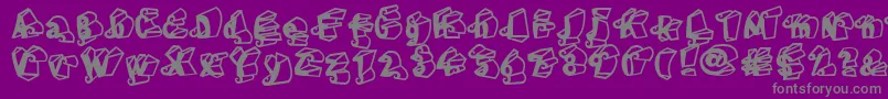 LinotypeHenriDimensions Font – Gray Fonts on Purple Background