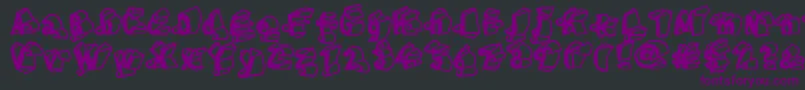 LinotypeHenriDimensions-fontti – violetit fontit mustalla taustalla