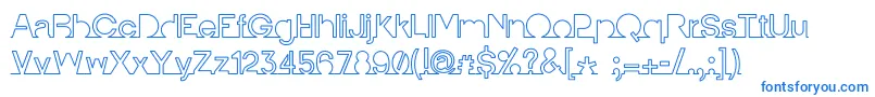 IamonlinewithuLine Font – Blue Fonts on White Background