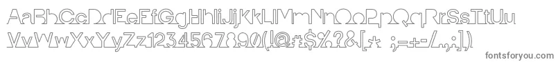 IamonlinewithuLine-fontti – harmaat kirjasimet valkoisella taustalla