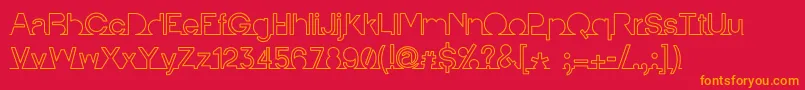 IamonlinewithuLine Font – Orange Fonts on Red Background