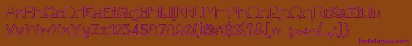 IamonlinewithuLine Font – Purple Fonts on Brown Background