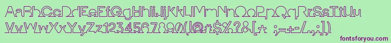 IamonlinewithuLine Font – Purple Fonts on Green Background