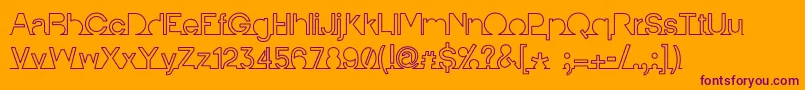 IamonlinewithuLine Font – Purple Fonts on Orange Background