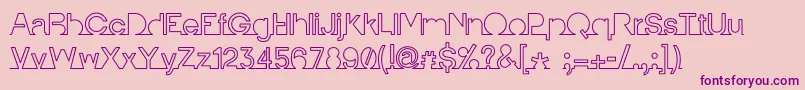 IamonlinewithuLine Font – Purple Fonts on Pink Background