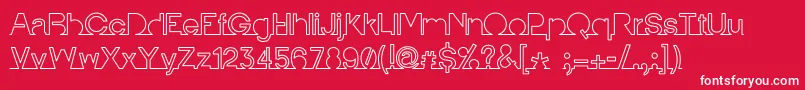 IamonlinewithuLine Font – White Fonts on Red Background