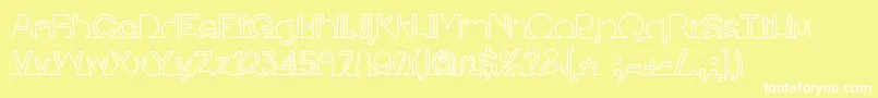 IamonlinewithuLine Font – White Fonts on Yellow Background