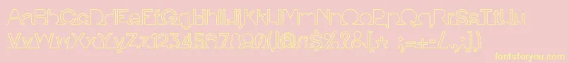 IamonlinewithuLine Font – Yellow Fonts on Pink Background