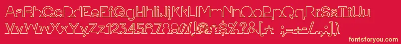 IamonlinewithuLine Font – Yellow Fonts on Red Background