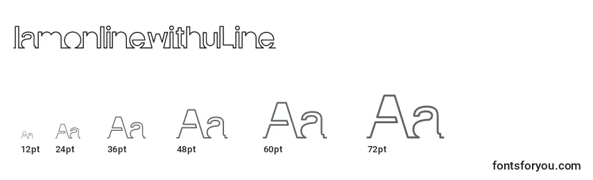 sizes of iamonlinewithuline font, iamonlinewithuline sizes