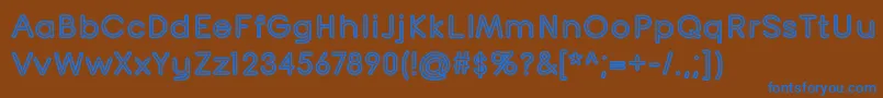 Шрифт TurntableOt – синие шрифты на коричневом фоне