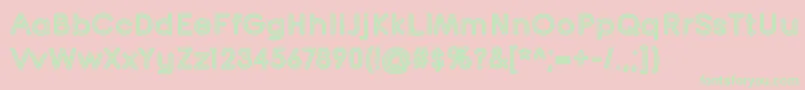 TurntableOt Font – Green Fonts on Pink Background