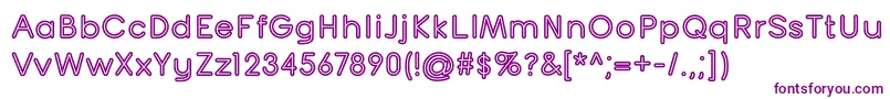Шрифт TurntableOt – фиолетовые шрифты на белом фоне